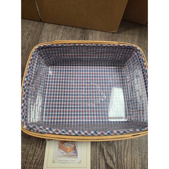 Longaberger Vacation Keepsake Basket Liner Protector USA Flag Charms #10244 - Picture 4 of 8